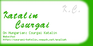 katalin csurgai business card